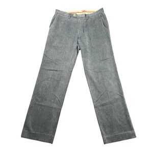 Tommy Bahama Men's 34x30 Gray Silk Cotton Herringbone Straight Leg Pants Travel